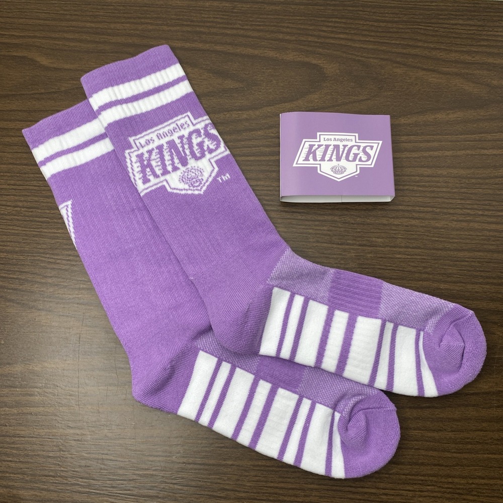 LA Kings Hockey Fights Cancer Ltd Ed Lavender Unisex One Size Socks  (1 Pair)